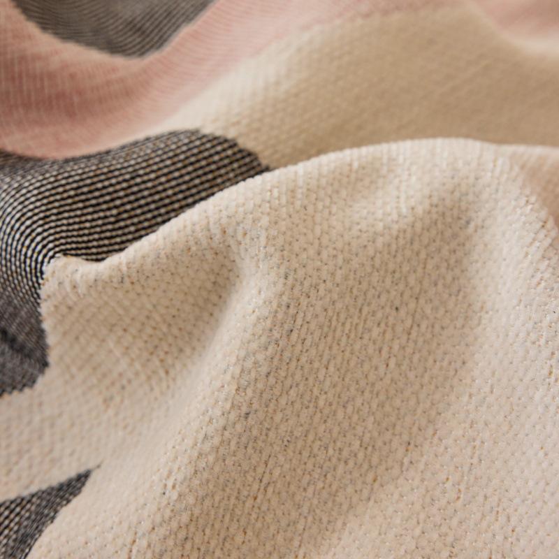 Jacquarddecke, zweiseitiges Sofatuch, Vier-Jahreszeiten-Sofabezug aus Chenille mit Blättern, Staubschutz, Anti-Katzen-Kratzschutz, Sofadecke