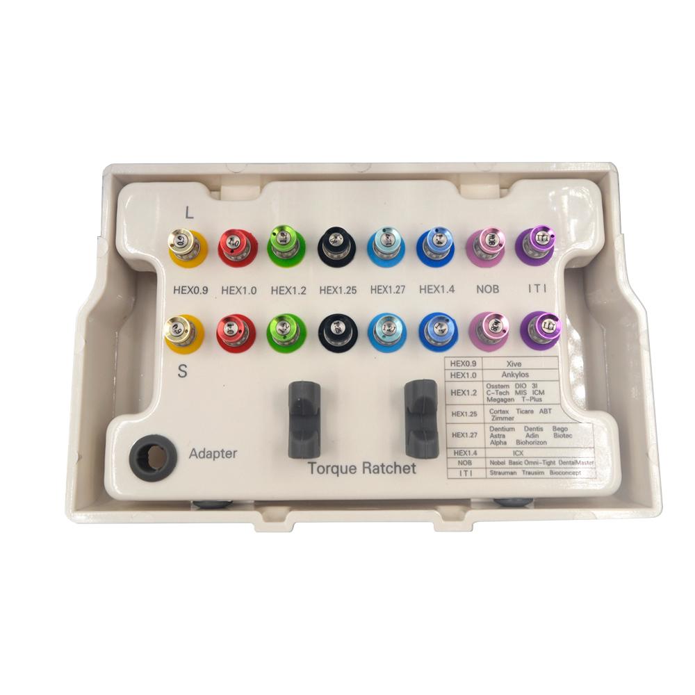 Dental Universal Implant Prosthetic Universal Wrench Kit 10-70NCM Ratchet Drivers Dental Implant Repair Tools