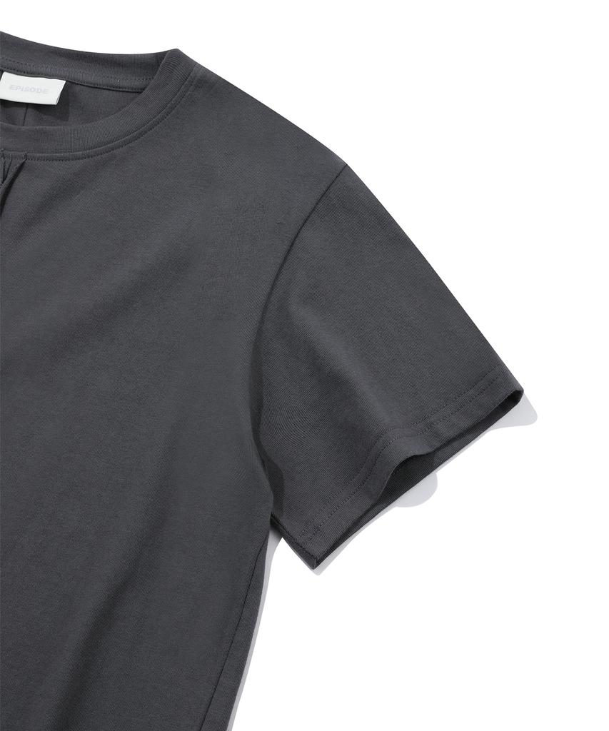 EPISODE UNTITLED Point Snap Open Cut T-Shirt_Gray