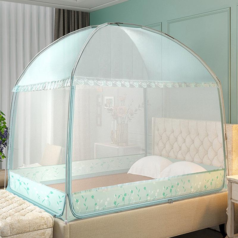 Summer Free Installation of Mongolian Yurt Mosquito Nets Household Double Person 1.8 Encrypted Folding 1.5 Dormitory Popular Dustproof Nets