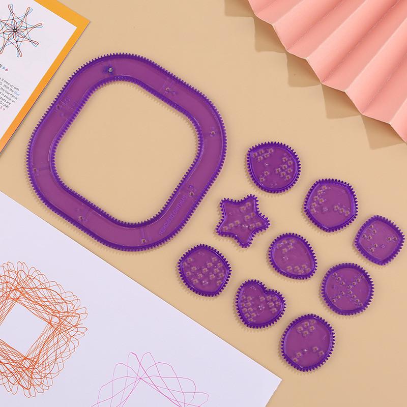 Set Plastic Ruler With Drawing Templates For Preschool Art And Educational Toys