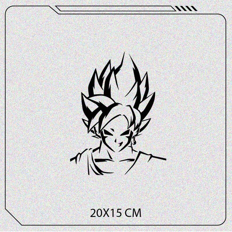 Dragon Ball Goku Vegeta Reflective Sticker Car Body Modification Sticker Motorcycle Front Windshield Sticker