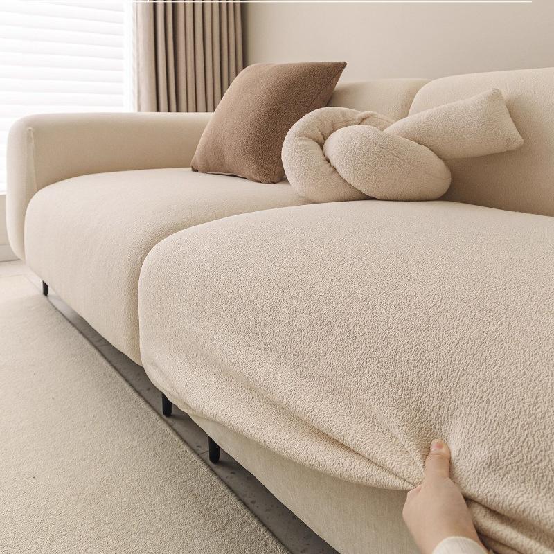 New Chenille Sofa Cover Lazy All in One All Inclusive Anti Cat Scratch Thickened High Elastic Anti Slip Fixed Straight Cover