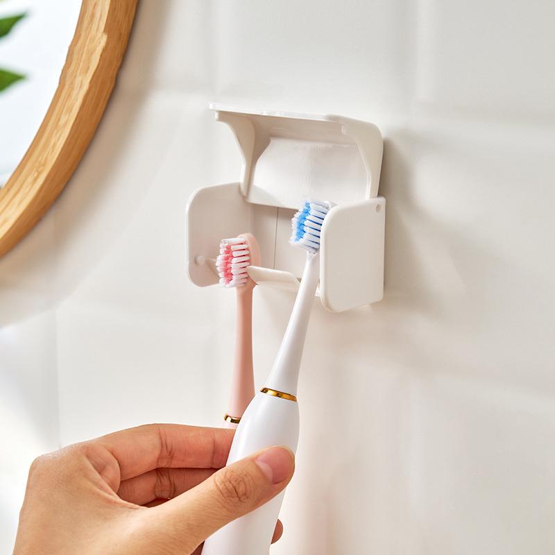 Japan KM.810 Dustproof Double Toothbrush Holder - Simple Design
