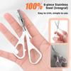 Eyebrow Trimming Scissors Steel Professional Non-Slip Precision with Comb Stainless Eyebrow Trimmer Men Women Brow
