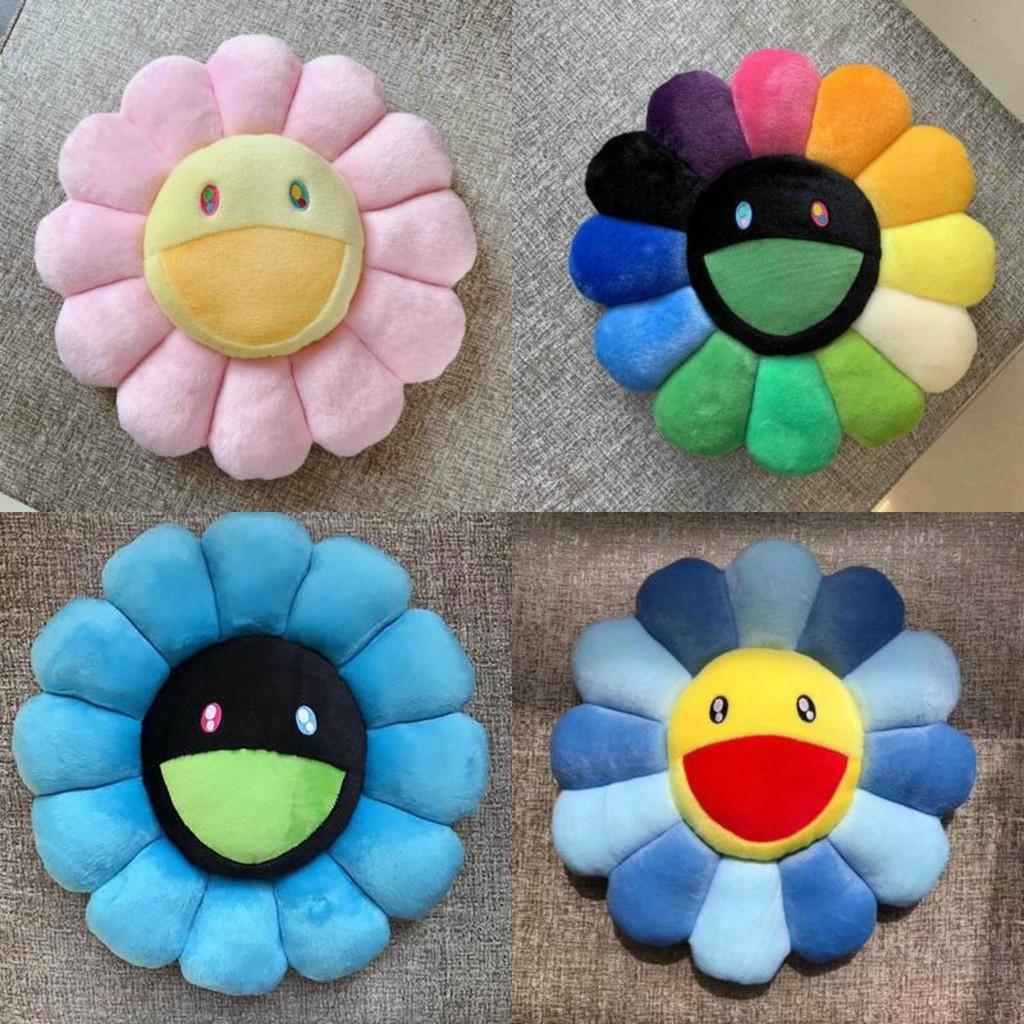Bright And Colorful 40cm Takashi Murakami Rainbow Flower Pillow Plush For Kids
