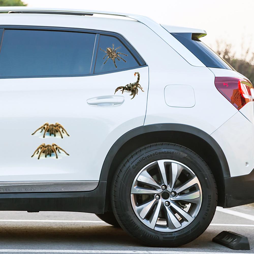 3D Spider Gecko Scorpions Wall Sticker of Animals Vinyl Wall Decal for Home Cars Auto Motorcycle Cover Scratches Decor