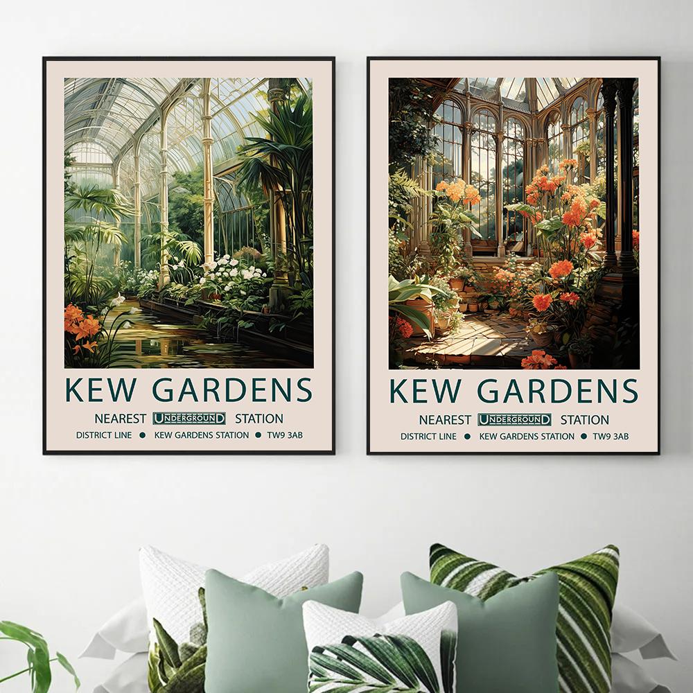 William Morris Klassisches Kunstwerk Kew Gardens London Floral Natur Landschaft Poster Leinwandmalerei Wandbilder Heimdekor