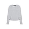 Teenie Weenie Women's Spliced Round Neck Long Sleeve T-Shirt