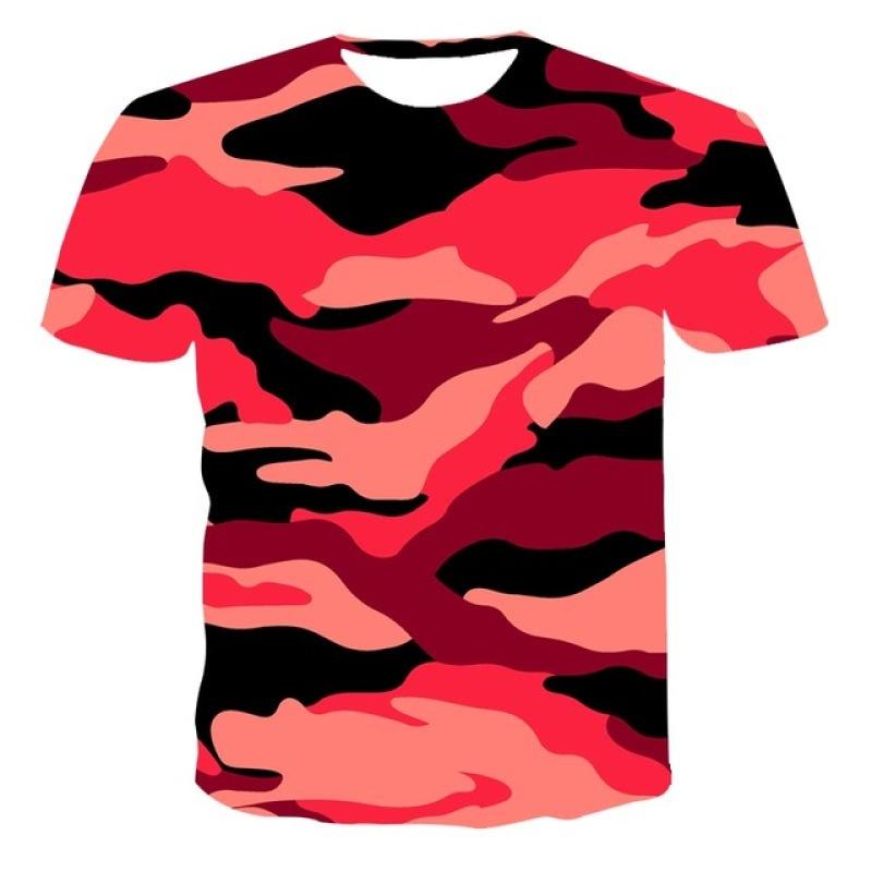 Camouflage Freizeit Herren- und Damen-T-Shirts Lässiger 3D-Druck Hip Hop Harajuku Persönlichkeit Rundhals Kurzarmkleidung