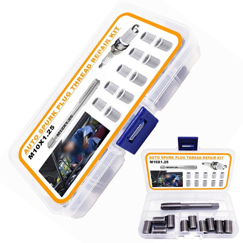 11-teiliges Spark Repair Gewindeloch Reparaturwerkzeug Set M10X1.25 Gewindebohrer Generatoren Reparaturwerkzeug