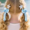 Festival Hair Clips Bow Hairpins Curly Ribbon Tassels Hair Decoration For Girls Hair Accessories