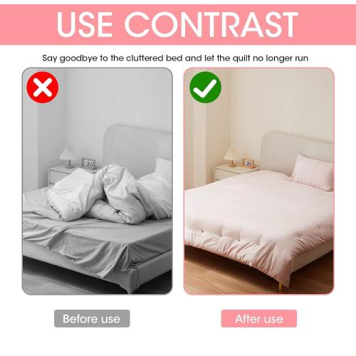 Set of 12 Futon Clips, Needle-Free, Strong, Blanket Clips, Prevent Futons from Slipping, Safety Design, Non-Slip, for Mattress Pads, Blankets, and She