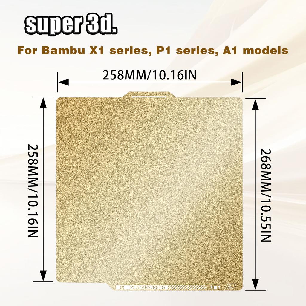 QR Code Textured PEI Bed For Bambu Lab Build Plate X1/X1C/P1P/P1S Double Side PEI Spring Steel Sheet For Bambulab A1 Accessories