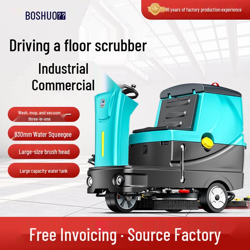 Bosuo Industrial Ride-On Floor Scrubber Dryer for Commercial Use