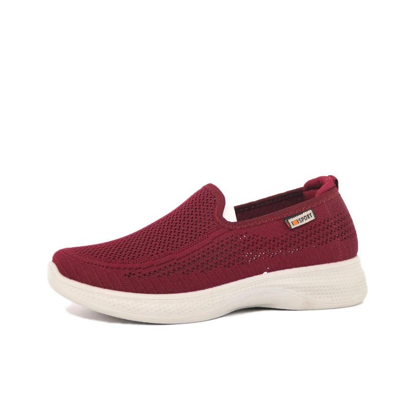 Special Spring And Summer Women'S Shoes Fashion Sports Light And Comfortable Soft Sole Elastic Fly-Woven Breathable Mesh Running Shoes