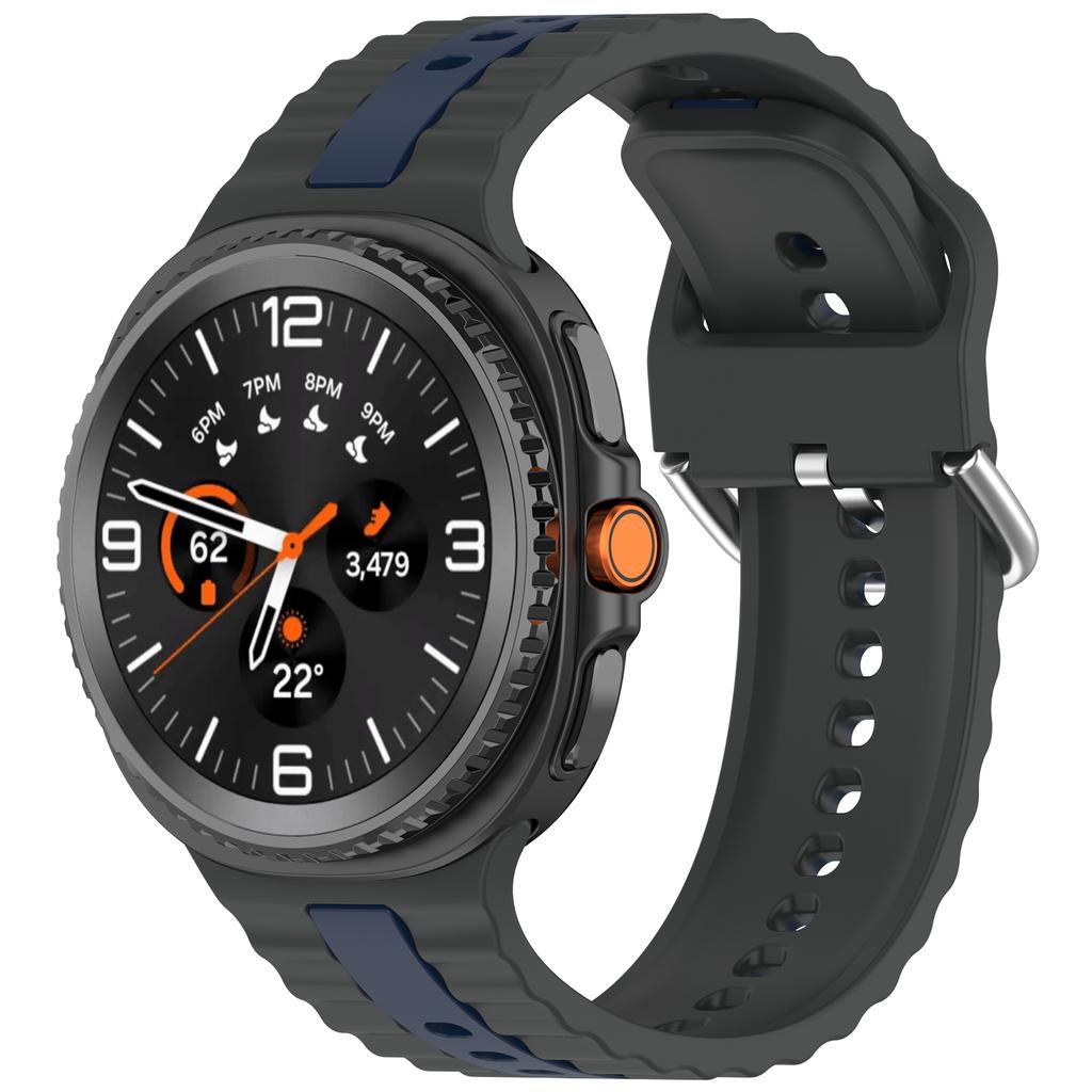 Two-tone Silicone Strap for Samsung Galaxy Watch 8 44mm 40mm Original Bracelet Belt Correa for Galaxy Watch 8 Classic 46mm Band