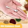 5 Pcs Tiny Spoon Small Stainless Steel Spoons for Salt Seasoning Sugar Desserts Honey, Sauce Serving Spoon, Cute Little Condiment Scoop for Cake