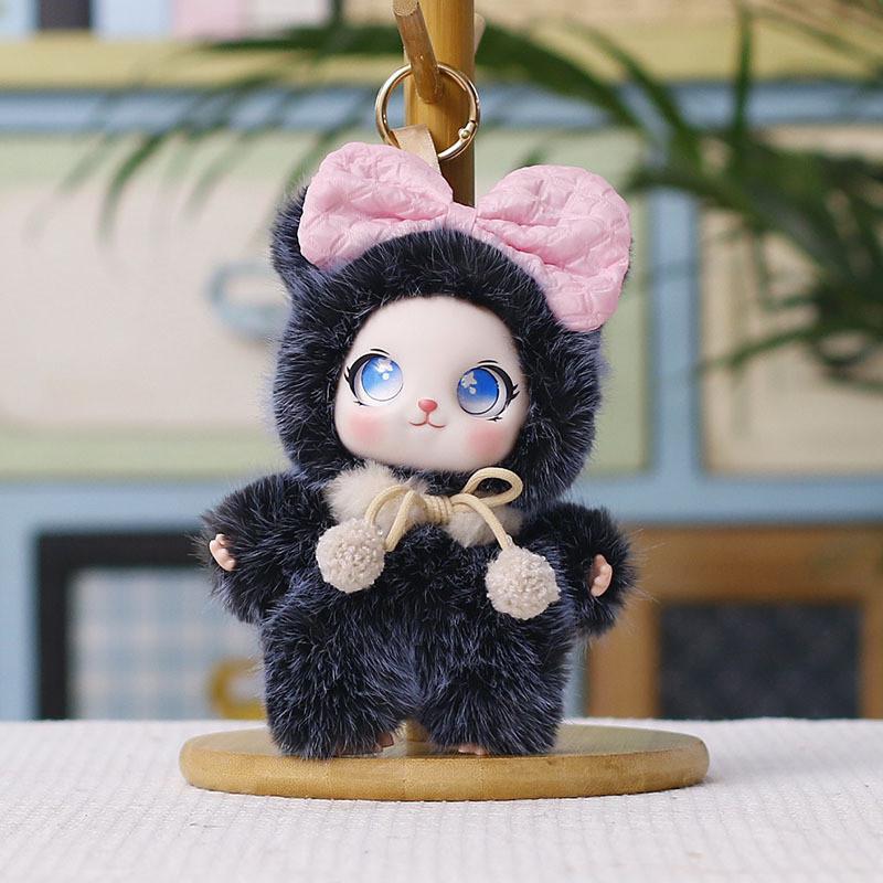 Cute Bunny Plush Keychain With Colorful Design For Kids And Teens