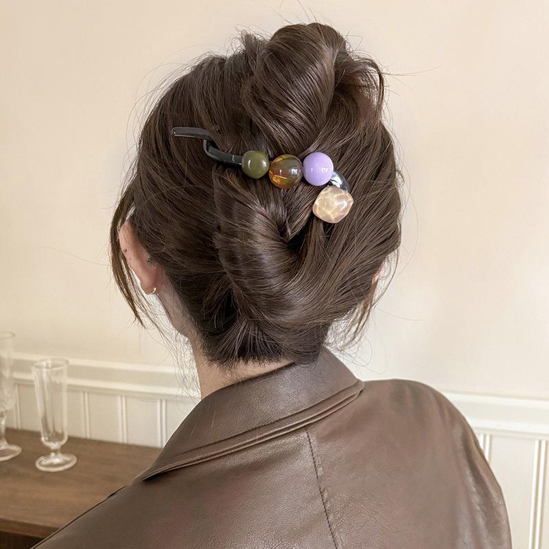 Francouzská retro perlová twist sponka do vlasů—Elegantní jednoslovný styl pro ženy