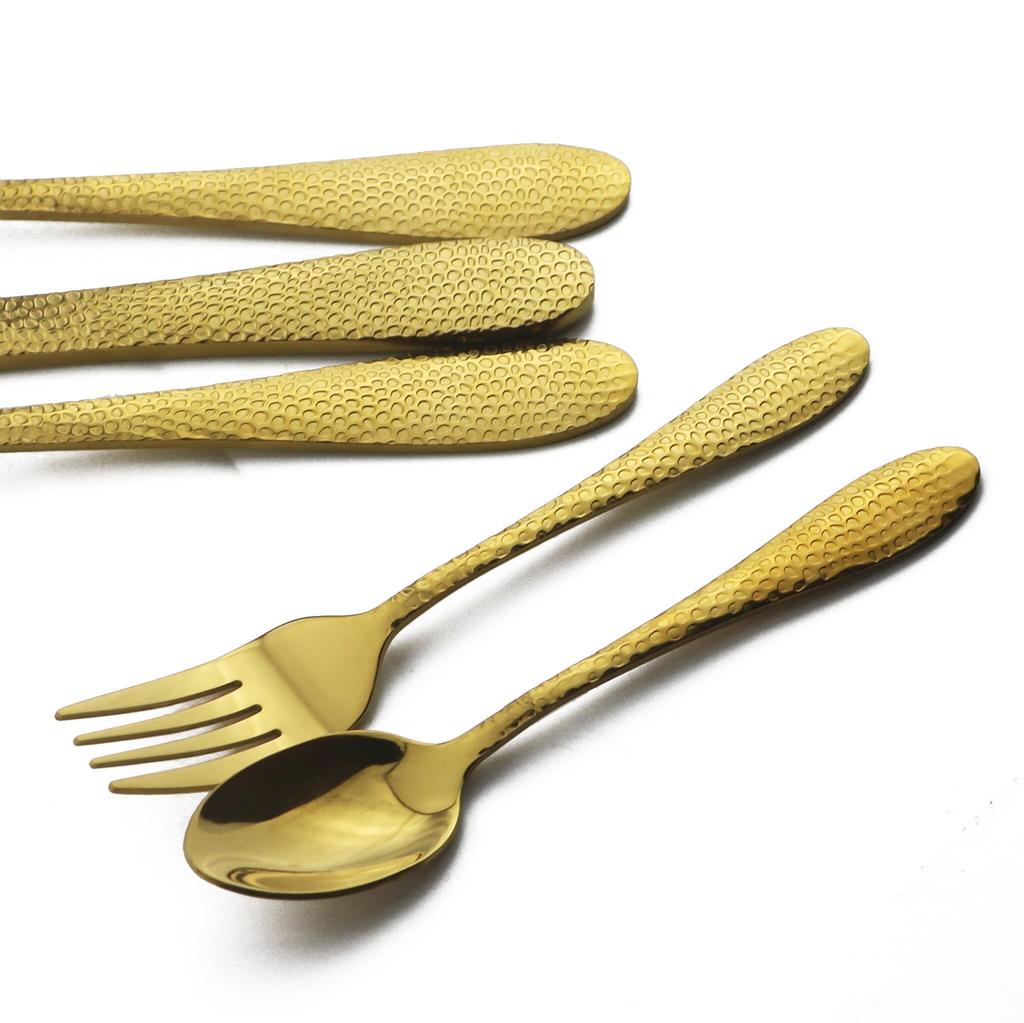 24Pcs Black Tableware Set Stainless Steel Dinner Set Knife Fork Spoon Dinnerware Set Gold Flatware Rainbow Cutlery Set Kitchen