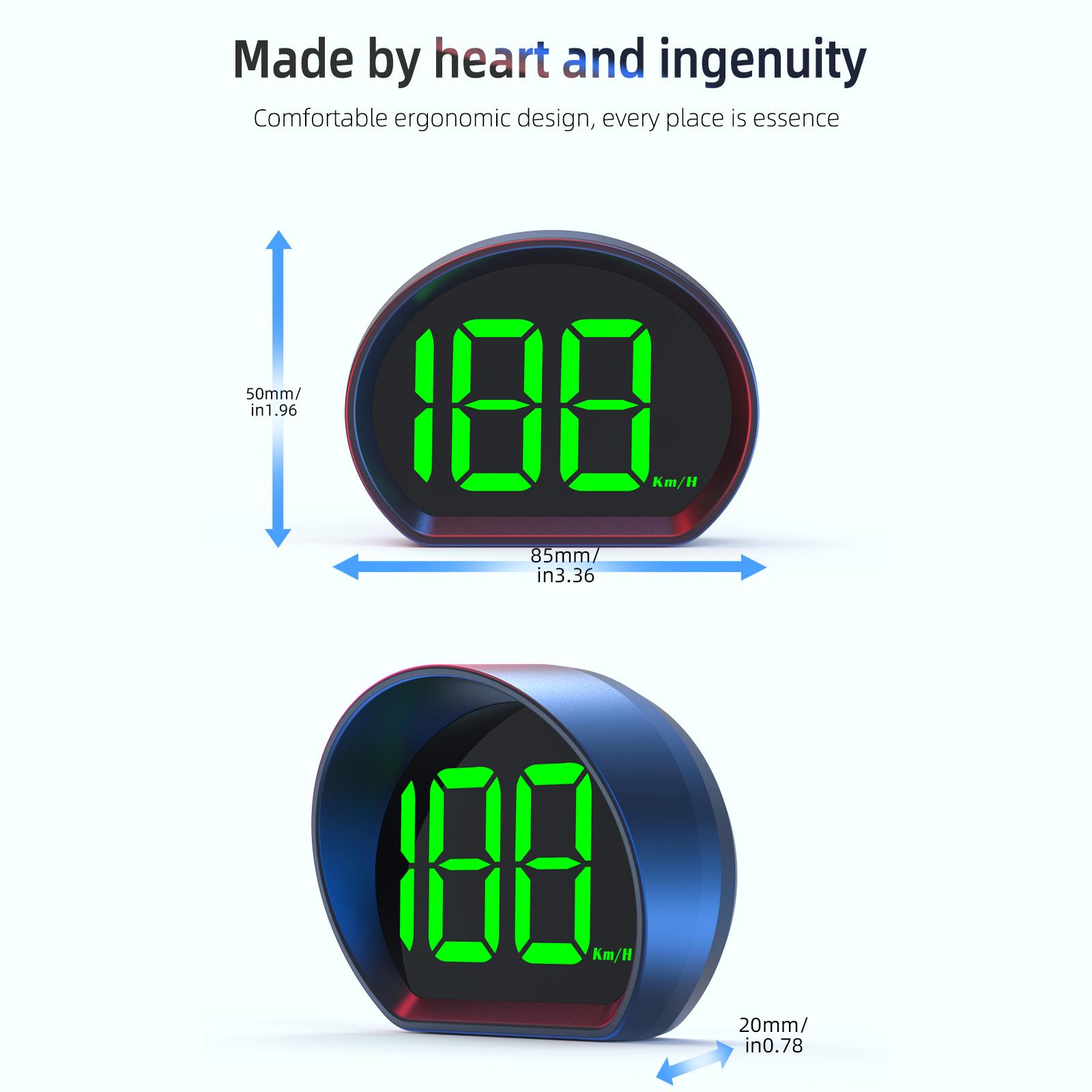 

Heads Up Display for Cars Digital GPS Car Speedometer Plug and Play Non destructive Installation 3inch Large Screen зелёный