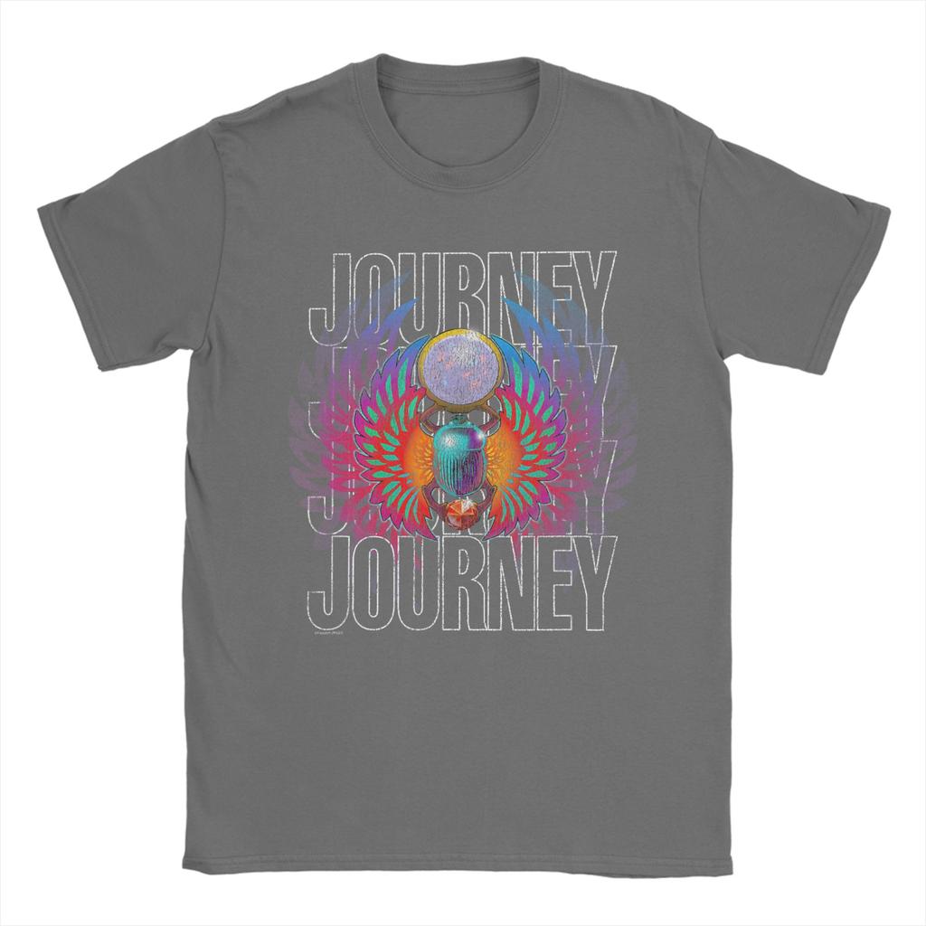 Unisex Journey Wings Lebendiger Skarabäus Band T-Shirts Baumwoll-Oberteile Lustige Kurzarm-Rundhals-T-Shirts Original-T-Shirt