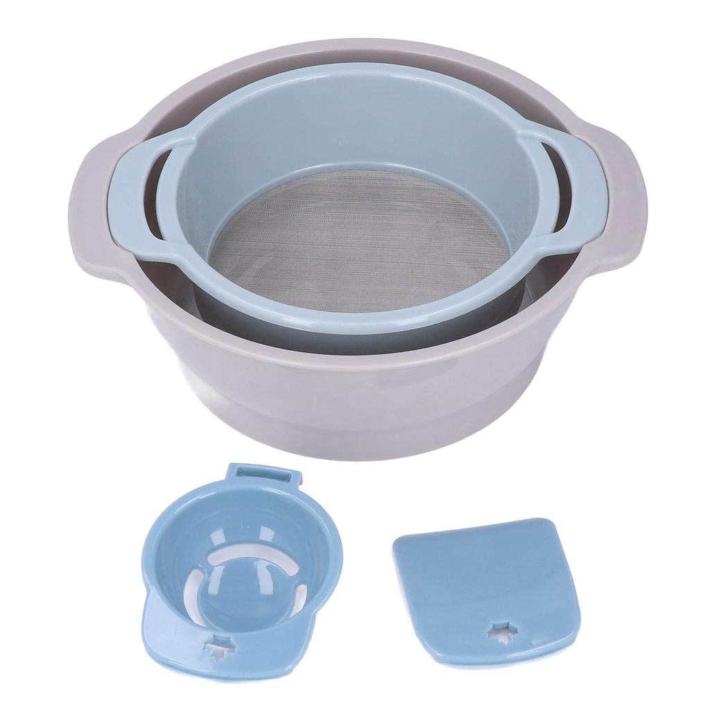 4Pcs Pollen Sieve Set Stackable Design Save Space Lightweight Trimming Tray with Mesh for Kitchen Baking