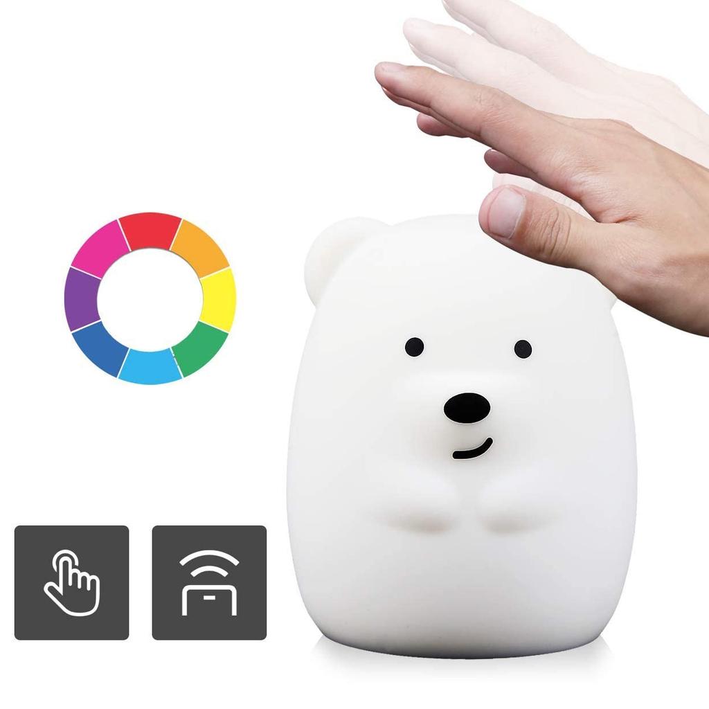 Silicone Night Lamp Teddy Bear LED RGB