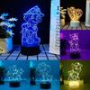 Night Light 3d Paw Patrol Toys Illusion Lamp 7 Colors Changing Desk Led Lights