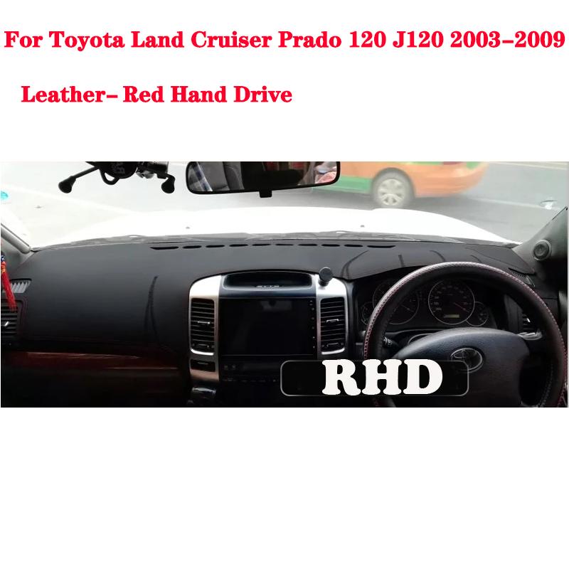 For Toyota Land Cruiser Prado 120 J120 2003~ 2009 2006 2007 2008 Anti-Slip Leather Mat Dashboard Cover Pad Sunshade Accessories