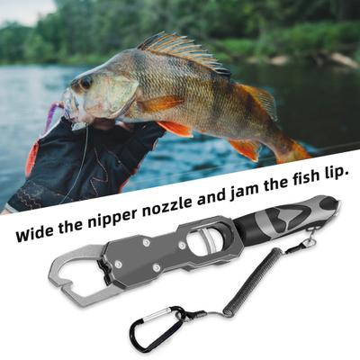 Heavy-Duty Fish Gripper with Scale Ergonomic Handle 360-Degree Rotatable Fishing Pliers Gripper Multifunctional Fish Grips Clamp