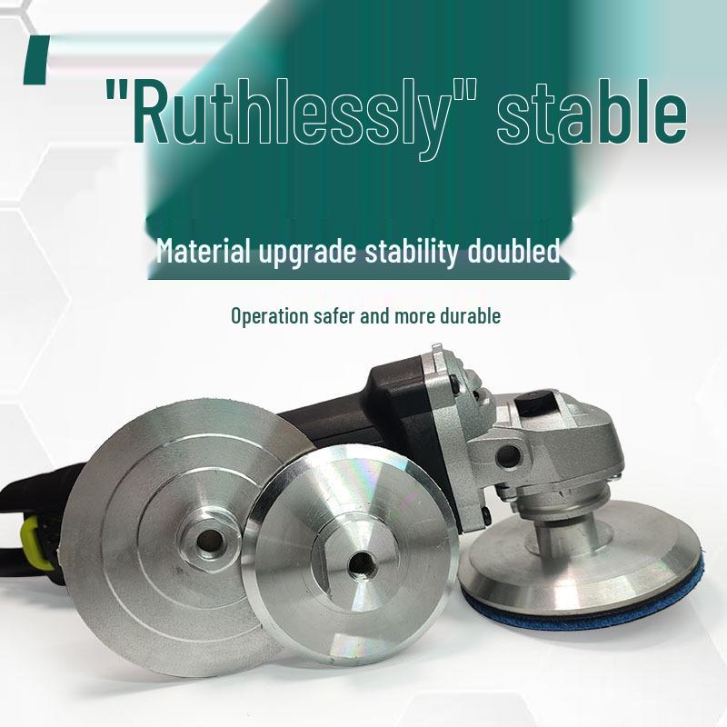 Self-Adhesive Stone Polishing Pad for Angle Grinders, Aluminum Alloy Disc with Water/Dry Grinding Capability and Sandpaper Suction Cup.