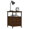 VidaXL Bedside Table Brown Oak 34x35.5x50 Cm Engineered Wood 826021