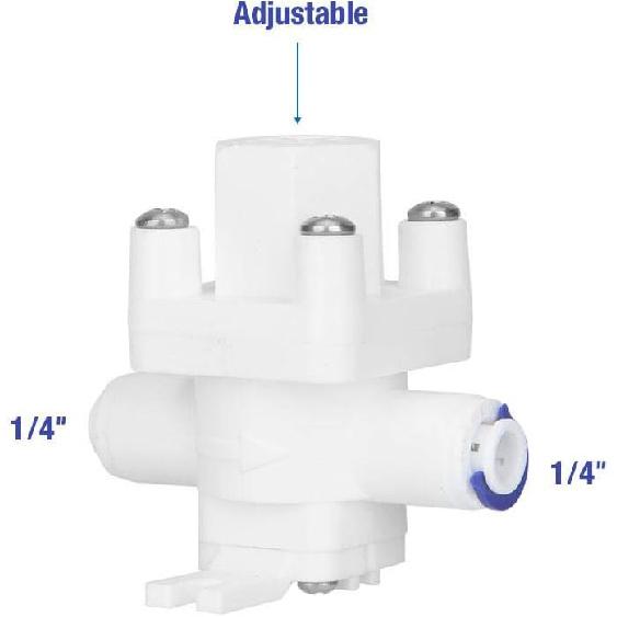 

Редукційний клапан, 1/4 Швидкознімне з єднання Редукційний клапан Регулятор тиску для Осмотичного Водоочисника, Водяного Фільтра, Апарату для Прямого Пиття