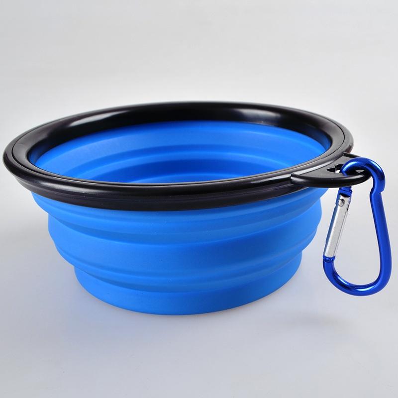 Collapsible Dog Pet Folding Silicone Bowl Outdoor Travel Portable Puppy Food Container Feeder Dish Bowl