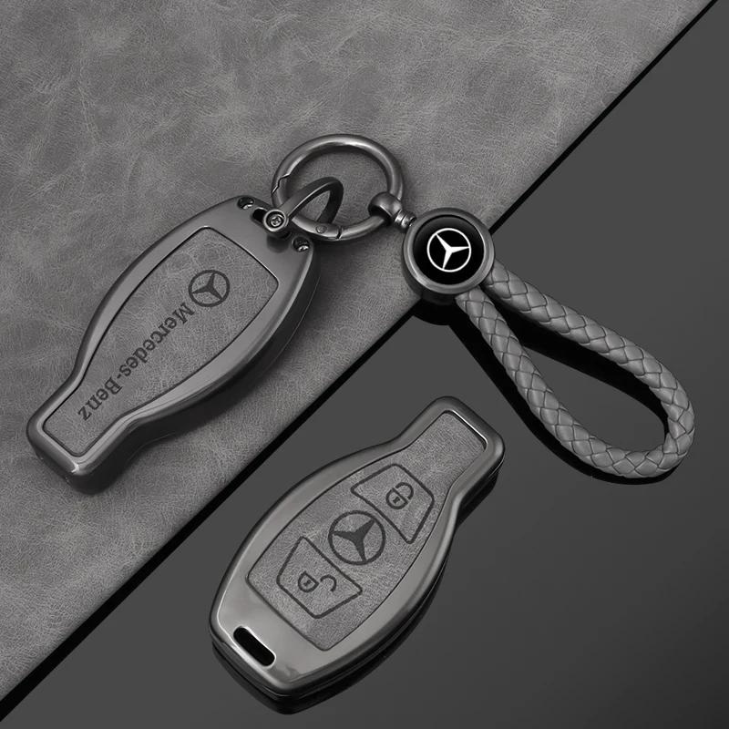 FPU5 Zinc Alloy Car Remote Key Case Full Cover For Mercedes Benz A B C E R Class GLS GLA GLK GLC CLS CLA AMG W204 W205 W212 W463 W176