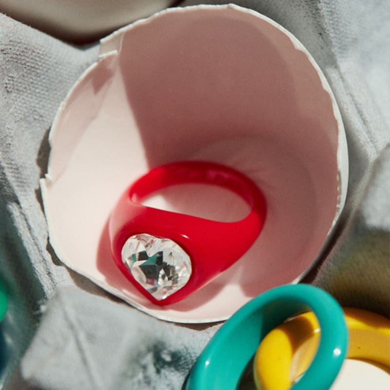 VINTAGE HOLLYWOOD Heart Beam Color Ring_VH2236RI001M