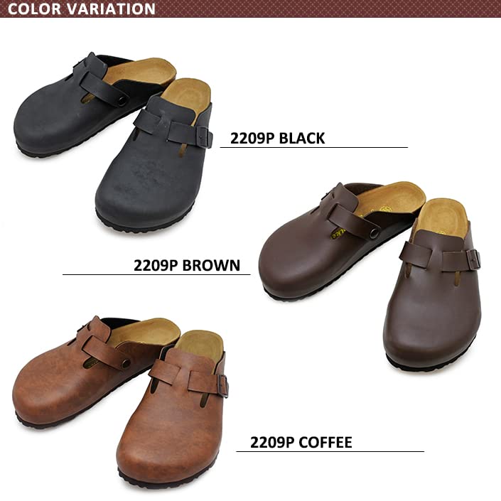 Joy Walker Men's Flat Casual Comfort Sandals, 2209 (Coffee, Size 41 (approx. 25.5-26.0cm))