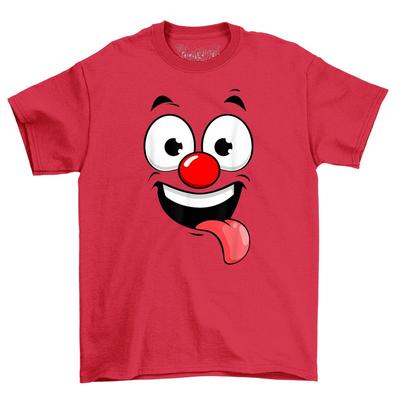 Red Nose Novelty Funny Face T-Shirt Adults and Kids Comedy Tee Shirt