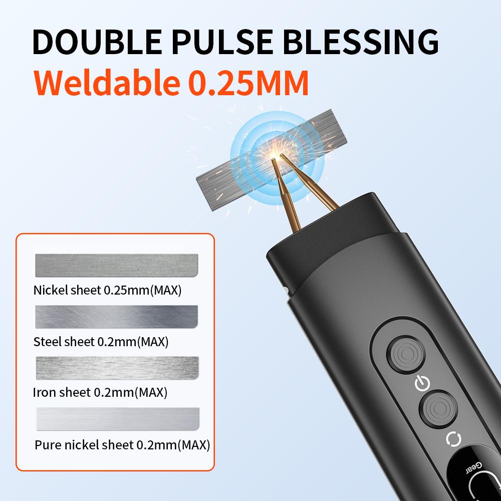 DC 5V Mini Spot Welder DIY Handheld Spot Welding Machine 8 Gears Adjustable Spot Welding for 18650 Lithium Battery Nickel Sheets