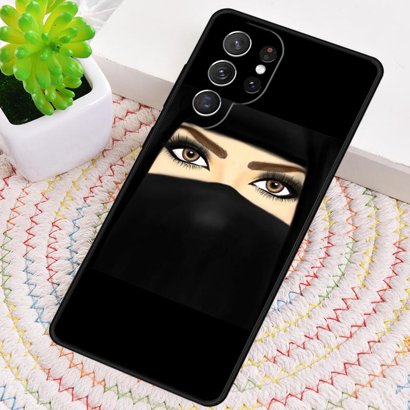 Arab Woman With Niqab Face eye Phone Case for Samsung Galaxy note 10 pro S26 Ultra S23 S24 FE S25 S21 S22 PLUS shockproof Cove