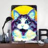Cat in Retro Style Tinplate Poster Customized Wall Art Vintage Retro Metal Signs for Bedroom Decoration Room Decor Men Wand Deko