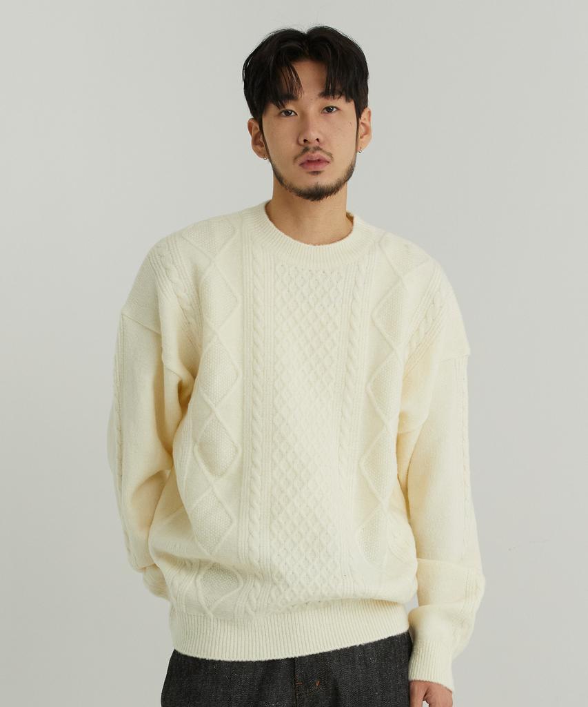 OTHERFITS Round Pattern Sweater (Ivory)