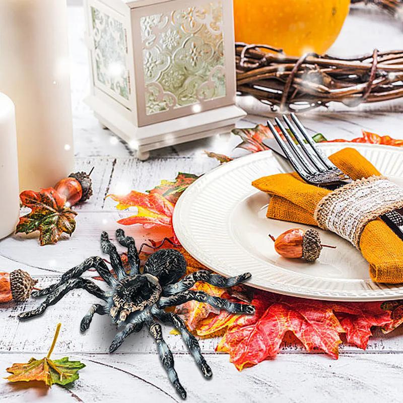 Realistic Spider Insect Tricky Prank Joke Toys Halloween Party Home Decoration Horror Props Plastic Artificial Spider Kids Gift