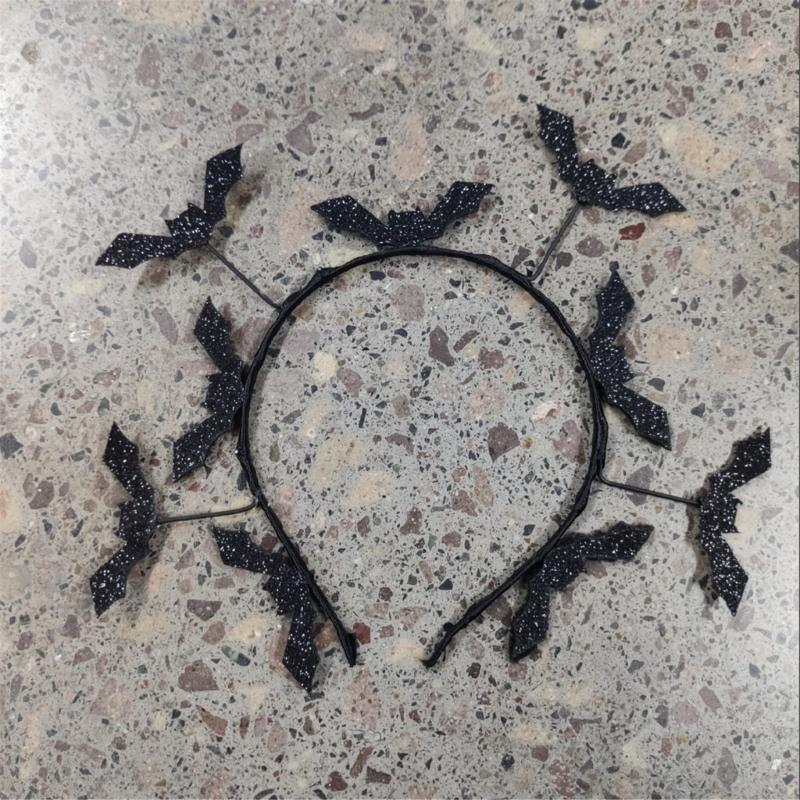 Halloween Black Bat Headband Fashionable Bat Hair Hoop for Adult Children Hairpieces Cosplay Costume Accessory