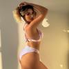 Bikini Women's Split Sexy Swimsuit Fabric Jacquard Solid Color