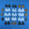 9 Pcs Diy Christmas Tree Assembled Earrings Mold Crystal Epoxy Diy Decorative Pendants Jewelry Resin Mold for Crafts