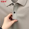 Hengyuanxiang Men's Cotton-Linen Blend Anti-Bacterial Polo T-Shirt