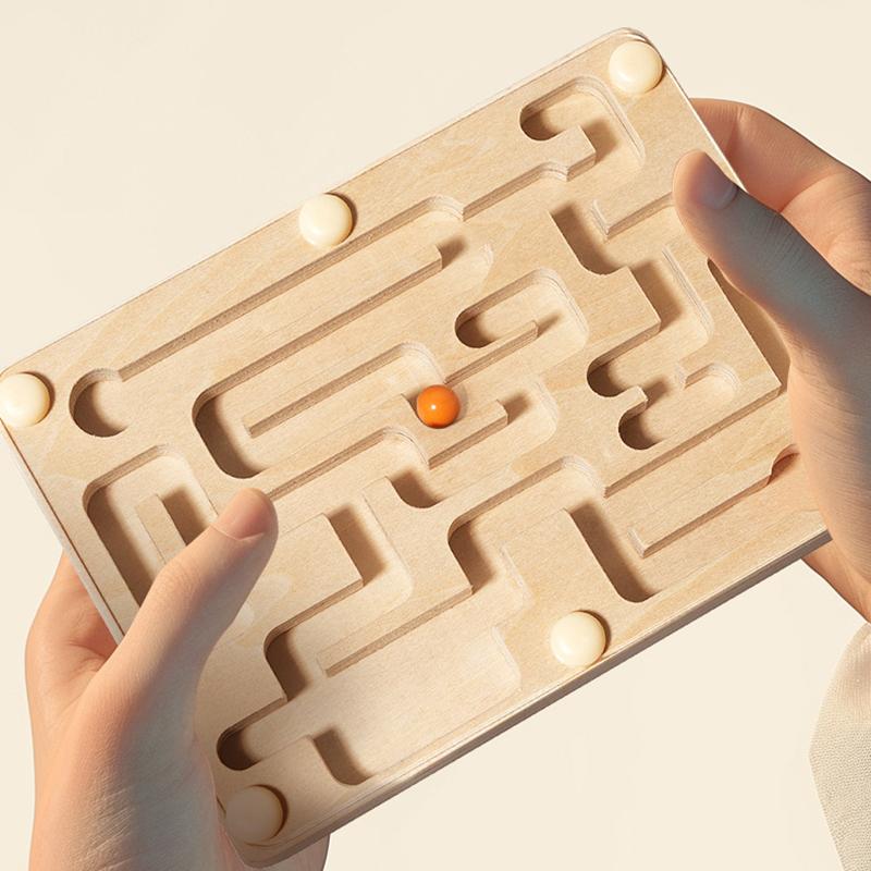 Baby Balan Rolling Ball Maze Board Montessori Games Labyrinth Challenge Logical Thinking Training Puzzle Game Educational Toys